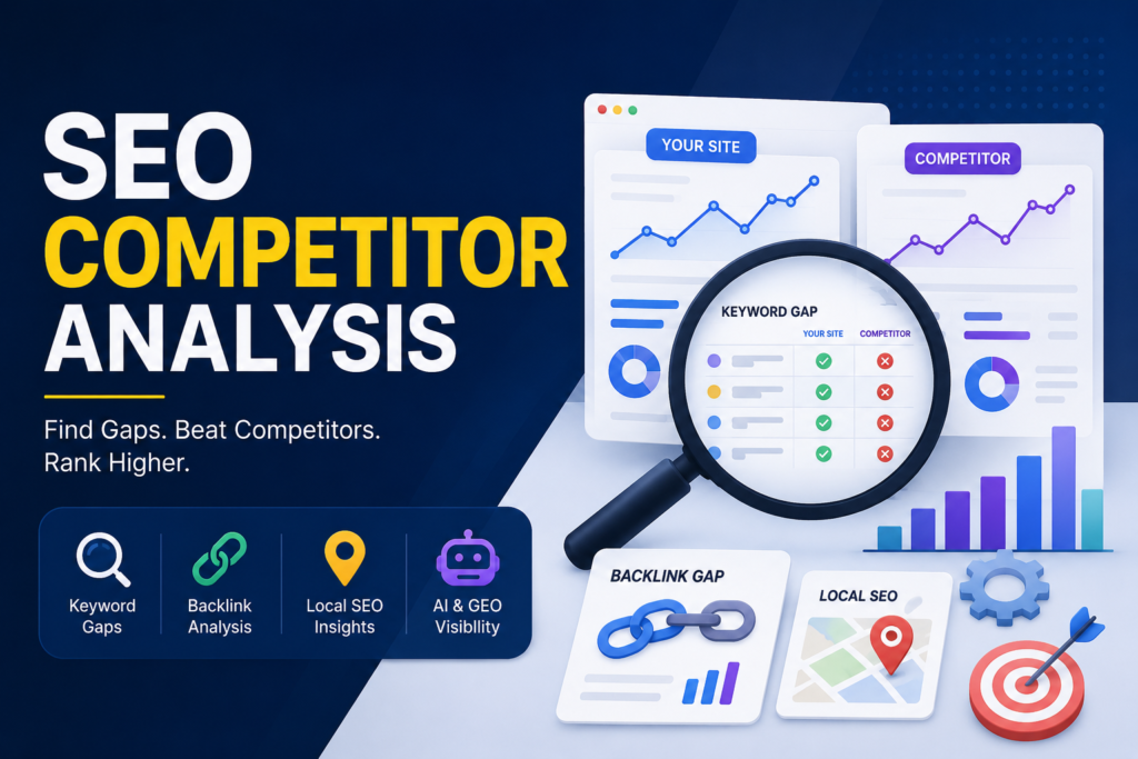 SEO Competitive Analysis: Keywords, Backlinks, AIO & GEO Guide